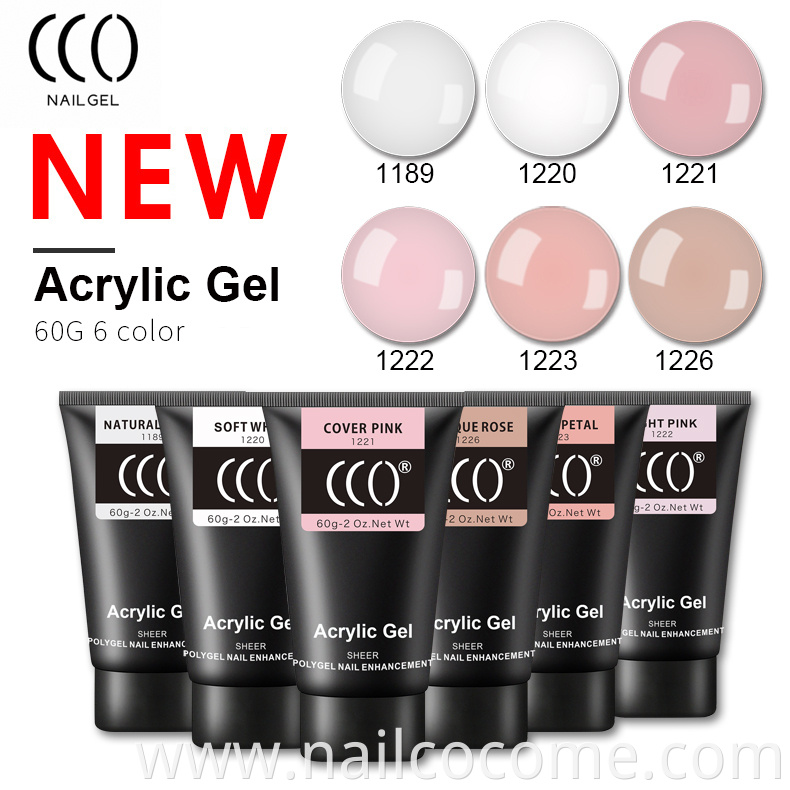 CCO New Arrival Easy To Apply OEM Acrylic Gel Polish For Nail Art Polish Wholesale Poly Gel